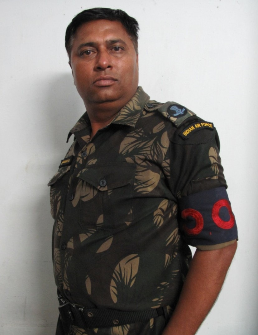 Warrant Officer Anand Kumar Ashodhiya in Jungle Dress